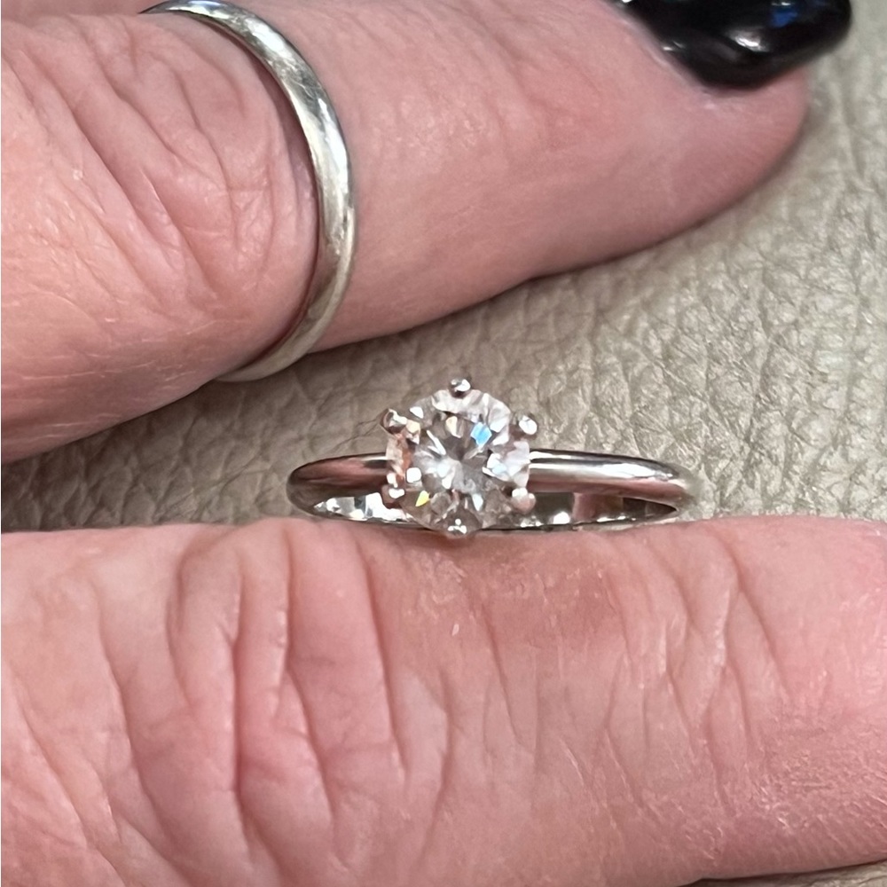 Wedding Ring Solid Silver Engagement Ring - image 1